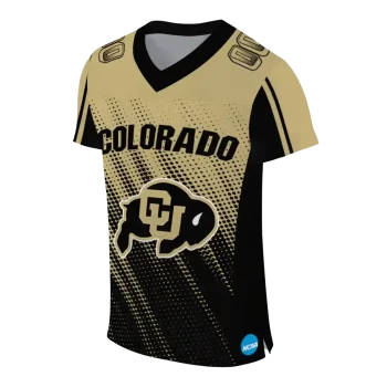 custom colorado buffaloes halftone flow gold black jersey fashion forward