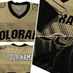 custom colorado buffaloes halftone flow gold black jersey best selling