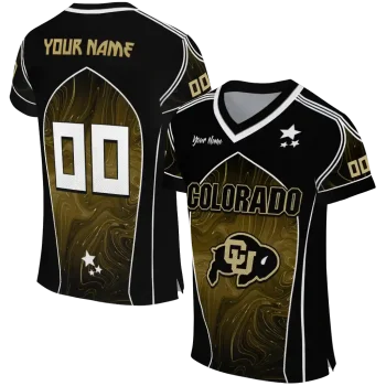 custom colorado buffaloes halftone slant gold black jersey best selling