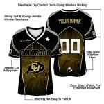custom colorado buffaloes halftone slant gold black jersey best selling