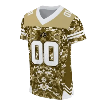 custom colorado buffaloes mirrored pattern gold jersey fashion forward