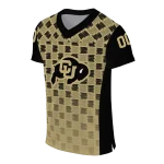 custom colorado buffaloes stacked rectangle gold jersey best selling