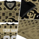 custom colorado buffaloes stacked rectangle gold jersey best selling