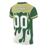 custom colorado state rams dripping flames green white jersey best selling