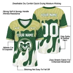 custom colorado state rams dripping flames green white jersey best selling