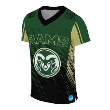 custom colorado state rams halftone flow green black jersey fashion forward