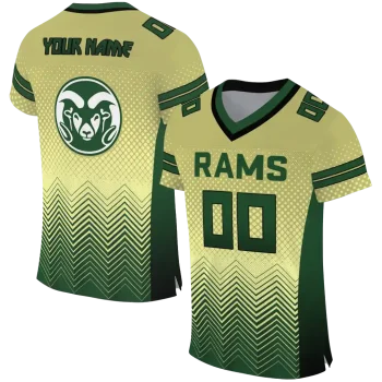custom colorado state rams halftone sweep gold black jersey best selling