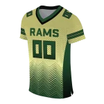 custom colorado state rams halftone sweep gold black jersey best selling