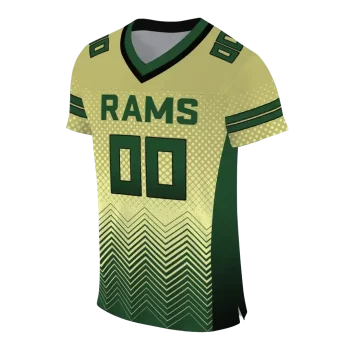 custom colorado state rams halftone sweep gold black jersey fashion forward