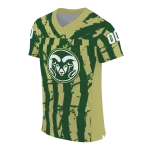 custom colorado state rams stripe splatter green jersey best selling