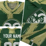 custom colorado state rams striped texture green jersey best selling