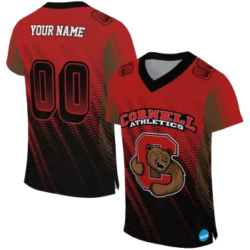 custom cornell big red halftone flow red black jersey best selling