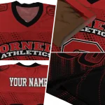 custom cornell big red halftone flow red black jersey best selling