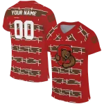 custom cornell big red layered grids red jersey best selling
