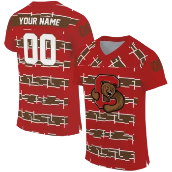 custom cornell big red layered grids red jersey best selling