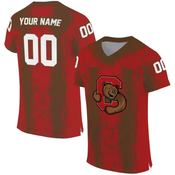 custom cornell big red rugged stripes red jersey best selling