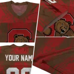 custom cornell big red rugged stripes red jersey best selling