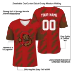 custom cornell big red stripe block red jersey best selling