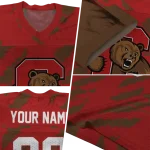 custom cornell big red stripe block red jersey best selling