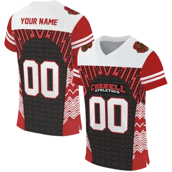 custom cornell big red tire arrows red black white jersey best selling