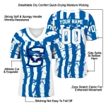 custom creighton bluejays stripe splatter blue jersey best selling