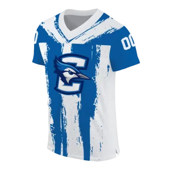 custom creighton bluejays striped texture blue jersey fashion forward