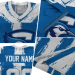custom creighton bluejays striped texture blue jersey best selling