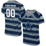 custom dallas cowboys art stripe blue jersey best selling