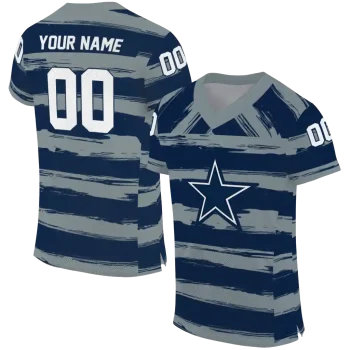 custom dallas cowboys art stripe blue jersey best selling