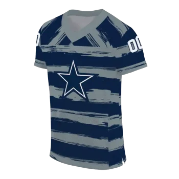 custom dallas cowboys art stripe blue jersey fashion forward