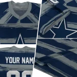 custom dallas cowboys art stripe blue jersey best selling