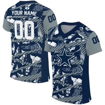 custom dallas cowboys camo shatter blue jersey best selling