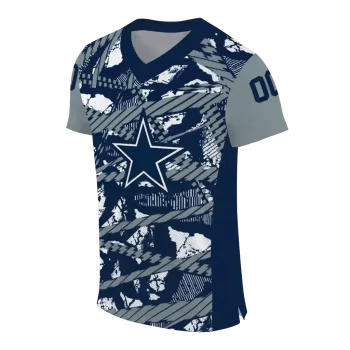 custom dallas cowboys camo shatter blue jersey fashion forward