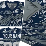 custom dallas cowboys camo shatter blue jersey best selling