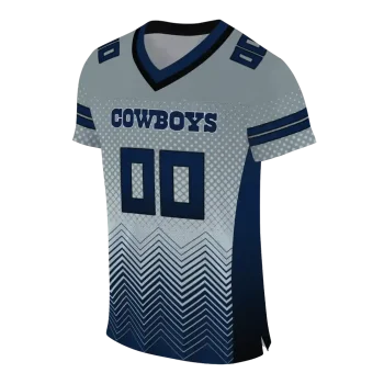 custom dallas cowboys halftone sweep silver black jersey fashion forward