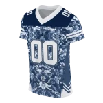 custom dallas cowboys mirrored pattern blue jersey best selling