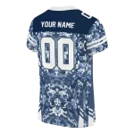 custom dallas cowboys mirrored pattern blue jersey best selling