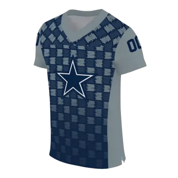 custom dallas cowboys stacked rectangle blue jersey fashion forward