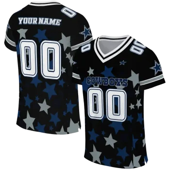 custom dallas cowboys star cluster black jersey best selling