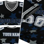 custom dallas cowboys star cluster black jersey best selling