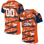 custom denver broncos camo shatter orange jersey best selling