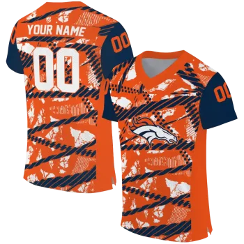 custom denver broncos camo shatter orange jersey best selling