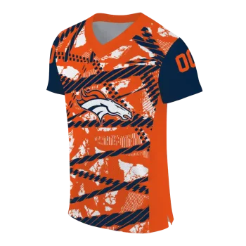 custom denver broncos camo shatter orange jersey fashion forward