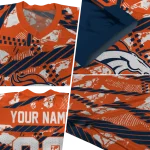 custom denver broncos camo shatter orange jersey best selling