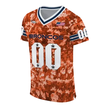 custom denver broncos camouflage abstract orange jersey fashion forward