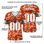 custom denver broncos camouflage abstract orange jersey best selling