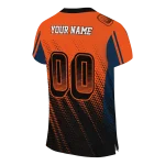 custom denver broncos halftone fade orange black jersey best selling