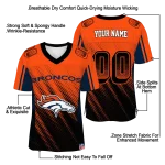 custom denver broncos halftone fade orange black jersey best selling