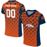 custom denver broncos stacked rectangle orange jersey best selling
