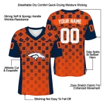 custom denver broncos stacked rectangle orange jersey best selling